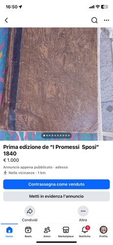 Libro antico promessi - libro,