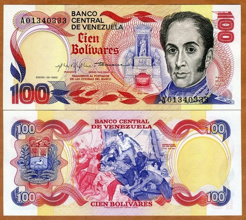 Venezuela 100 bolivares 1980 - venezuela,,
