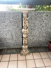 Colonna  portavasi/oggetti stile orientale Colore Avorio 84,5x28 Cm