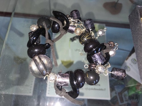 Bracciale pietre cordino - bracciale,
