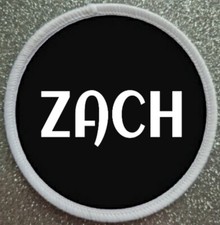 3" Zach Name Iron / Sew On Patch Badge 