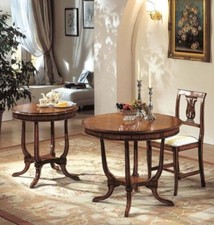 TAVOLO ROTONDO INGLESE IN NOCE