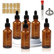 DRERIO Bottiglie Contagocce Vetro 50 ml Flaconi con Contagocce e Scala g