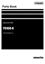 Manuale catalogo ricambi escavatore Komatsu PC450-8 SN DZCZ2001-up