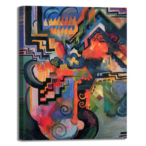Macke composizione colorata - , 2