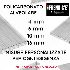 LASTRE POLICARBONATO ALVEOLARE TRASPARENTE PERSONALIZZATE 4MM ,6MM ,10MM ,16 MM
