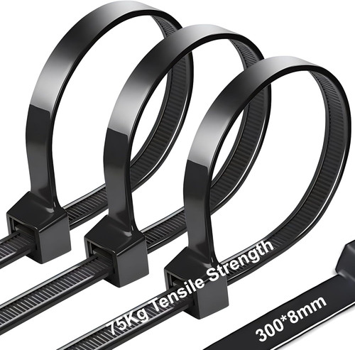 Fascette plastica nere 300 - fascette, 300×8
