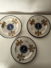 Tre piatti ceramica - , maiolica