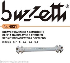 ATTREZZO CHIAVE TIRARAGGI A 6 IMBOCCHI MOTO CICLOMOTORE BUZZETTI 4921
