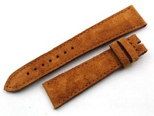 Cinturino Vera Pelle Scamosciata Marrone Gold Varie Misure Fibbia Ardiglione New