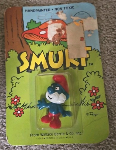 Figurina papa smurf vintage - figurina,