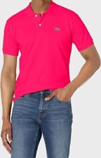 Lacoste Polo Uomo Originale L.12.12 Petit Piqué Cotone, Rosa, S