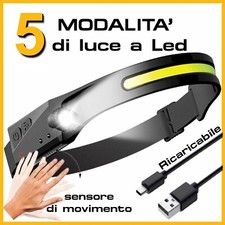 Lampade Torcia frontale usb a led impermeabile ricaricabile da testa potente