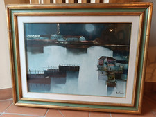 Dipinto originale di Lido Bettarini "Paris. La Seine" olio su tela 50x70