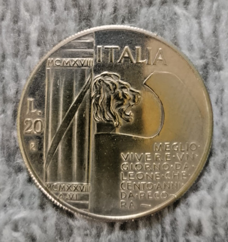 Moneta lire mussolini - lire,
