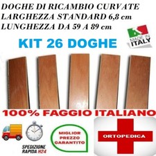 KIT 26 DOGHE DI RICAMBIO PER RETI LETTO IN LEGNO -TUTTE LE MISURE-LARGHEZZA 68mm