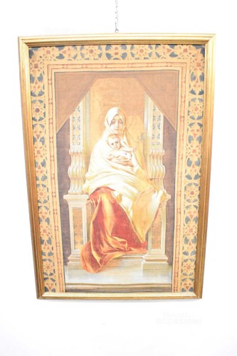 Quadro dipinto tela madonna - dipinto,