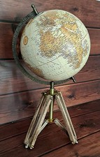 MAPPAMONDO con TREPPIEDI LEGNO