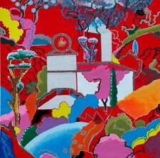 Paesaggio in Rosso | Luca Alinari Serigrafia su Carta Ed. Limitata 40x40 Pop Art