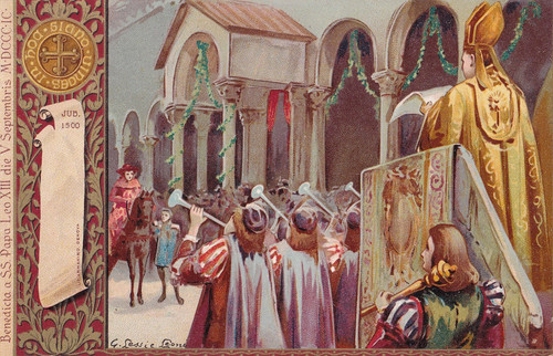 Cartolina papa leone - c1,