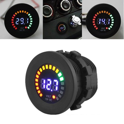 Voltmetro 12v led auto furgone - 12v,