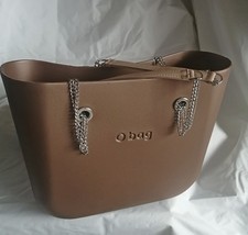 O bag Borsa Nuova Originale O bag - Col. ORO Int. VELLUTO BEIGE Manici BEIGE