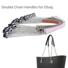 1 paio Obag Silver Long OT doppia catena cinghie maniglie per o bag accessori 