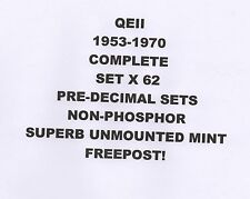 1953-1970. Collezione completa x 62 set pre-decimali. Non montato come nuovo. POSTA GRATUITA!