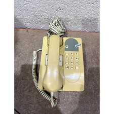 Vintage British Telecom Tribune Corded Telephone Beige Tone Caller Clear Sound