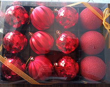 12 Palline Natale Rosse