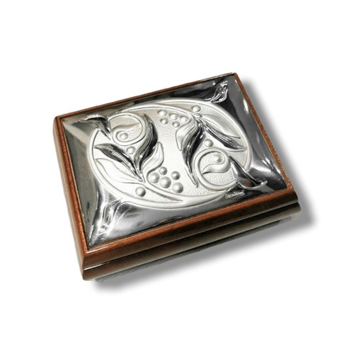Scatola argento legno - e,
