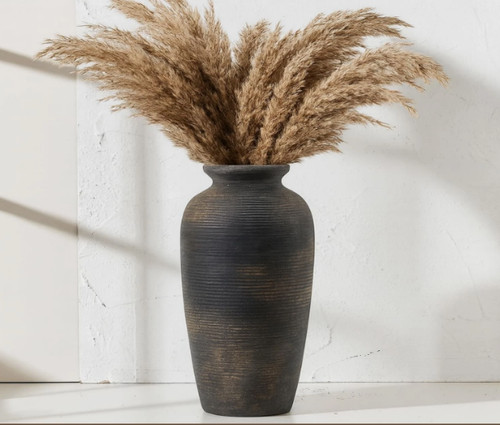 Vaso alto terracotta nera - vaso,