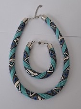 Set Bracciale Collana Perline