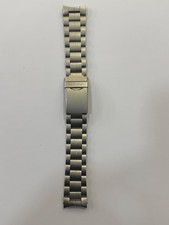 CINTURINO OROLOGIO PELLE "HAMILTON" ACCIAIO SATINATO  ANSA 20 MM -NUOVO