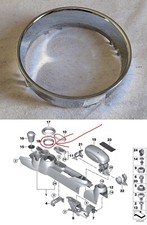 anello decorativo cambio rifinitura cromo 51169327338 MINI F55 F56 F57 ORIGINALE