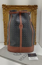 POLLINI ZAINO SECCHIELLO A SPALLA MISURA GIGANTE PELLE MONOGRAM NERA VINTAGE