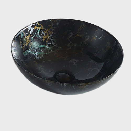 Lavabo ceramica nero gold - lavabo,