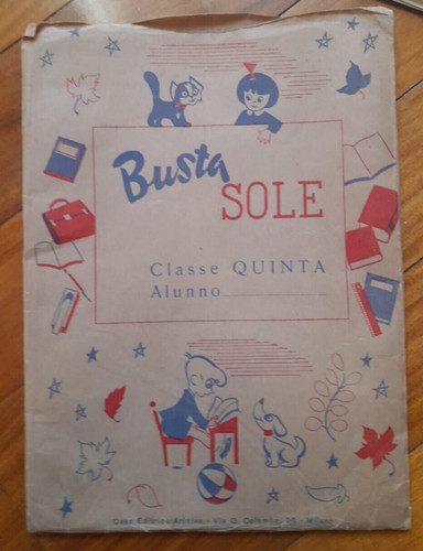 Busta sole classe quinta albo - classe,