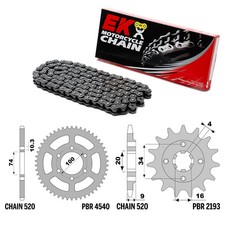 HYOSUNG GV AQUILA 250 2004-2010 catena corona pignone kit 520 PBR EK2931