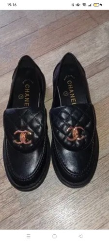 Mocassino nero chanel taglia - chanel,