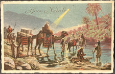 Regno 1930 vecchia cartolina augurale natalizia fp viaggiata per Cervere