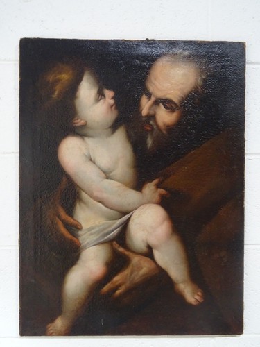 Olio tela angelo caroselli - olio, su
