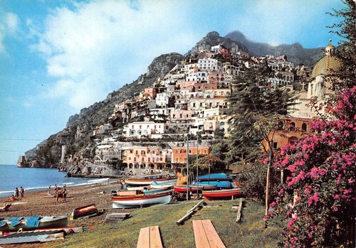Cartolina positano scorcio - cartolina,