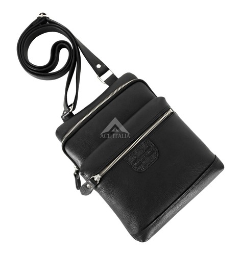 Borsa uomo vera - pelle, tracolla