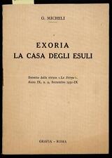 Exoria la casa degli esuli Micheli  1931 rivista  La Stirpe