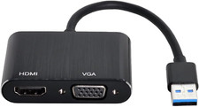 Cavo Adattatore Da USB 3.0 E 2.0 a HDMI E VGA HDTV Scheda Grafica Esterna per Wi