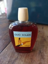 Bottiglia Vetro Piena Olio Solare Cella Vintage Collezionismo