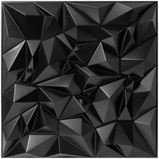 Pannelli Diffusori Acustici Diffusori Acustici, 19,7 X 19,7 X 1 Pollici 12 Pezzi Plastica PVC Nero...