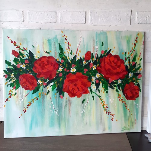 Rose quadro fiori - , arte