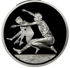 GRECIA 10 EURO 2003 "Giochi Olimpici Atene -Salto in lungo" Proof 1 oz